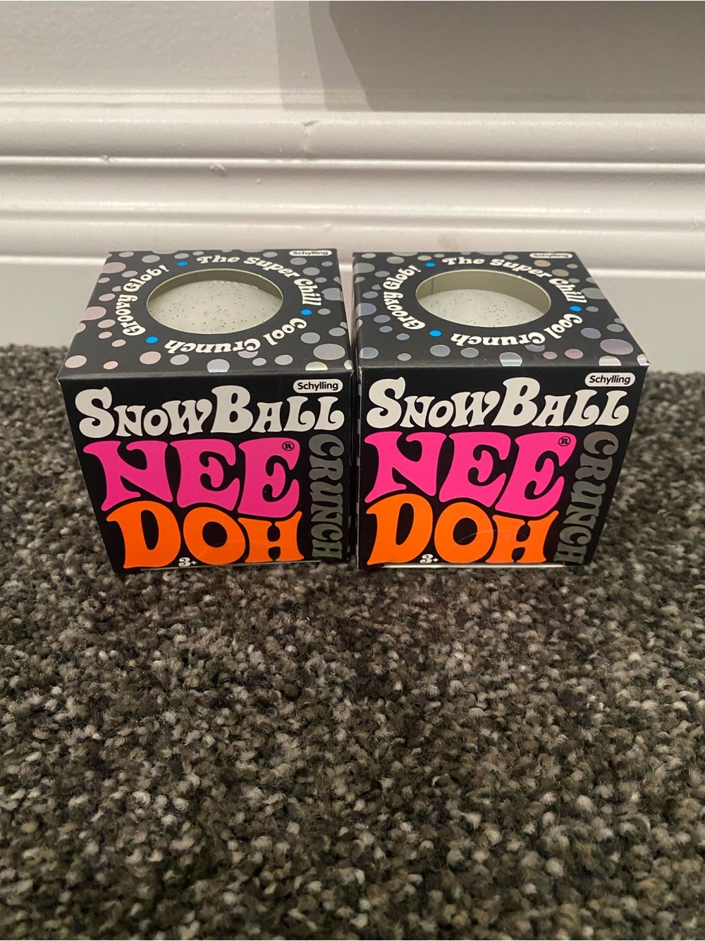 New! Set of 2 needoh snowball crunch schylling squishy